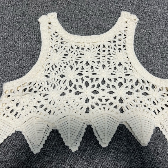 Zara White Lace Blouse 2pc - Picture 5 of 6